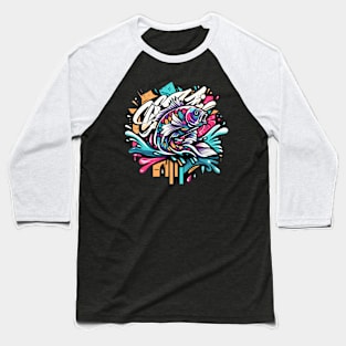 Graffiti Koi Baseball T-Shirt